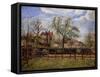 Pear Tree and Flowers in Eragny, Morning-Camille Pissarro-Framed Stretched Canvas