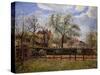 Pear Tree and Flowers in Eragny, Morning-Camille Pissarro-Stretched Canvas