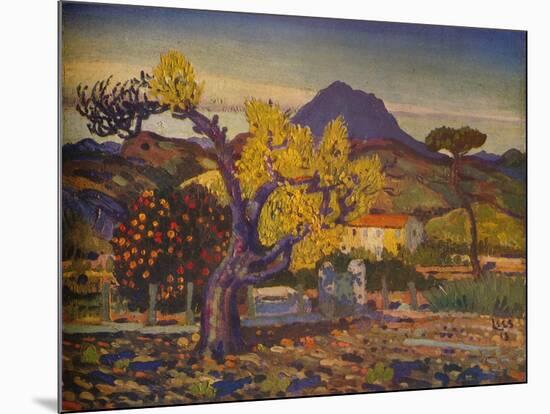 'Pear Tree in Blossom', 1913 (1932)-Derwent Lees-Mounted Giclee Print