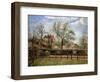 Pear Trees and Flowers at Eragny, Morning, 1886-Camille Pissarro-Framed Giclee Print