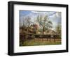 Pear Trees and Flowers at Eragny, Morning, 1886-Camille Pissarro-Framed Giclee Print