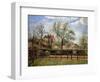 Pear Trees and Flowers at Eragny, Morning, 1886-Camille Pissarro-Framed Giclee Print