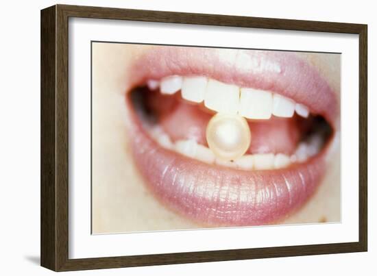 Pearl Between Teeth-Cristina-Framed Photographic Print