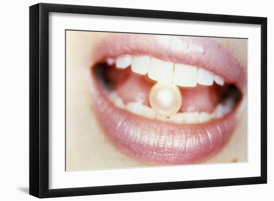 Pearl Between Teeth-Cristina-Framed Photographic Print