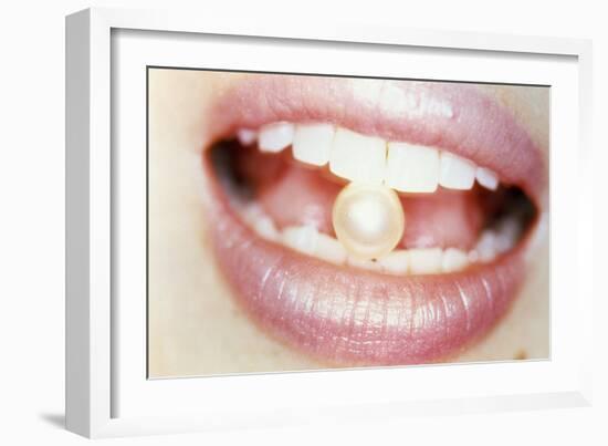 Pearl Between Teeth-Cristina-Framed Photographic Print