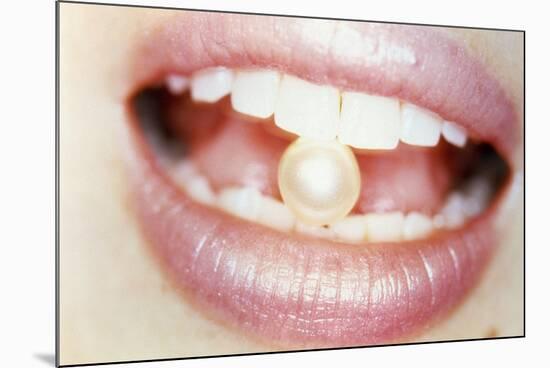 Pearl Between Teeth-Cristina-Mounted Photographic Print