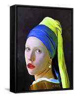 Pearl Girl-Ata Alishahi-Framed Stretched Canvas