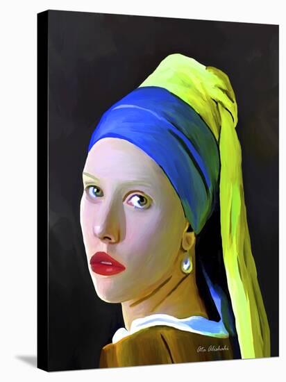 Pearl Girl-Ata Alishahi-Stretched Canvas