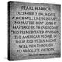Pearl Harbor Tablet by President Franklyn D.Roosevelt, Washington D.C, White Frame Square-Philippe Hugonnard-Stretched Canvas