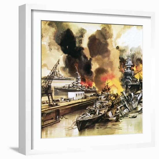 Pearl Harbour-English School-Framed Giclee Print