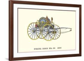 Pearl Hose Vintage Fire Wagon-null-Framed Art Print