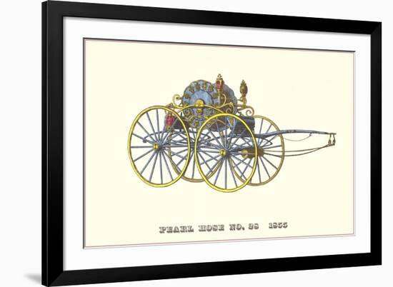 Pearl Hose Vintage Fire Wagon-null-Framed Art Print