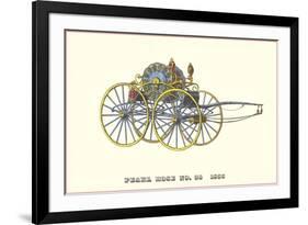 Pearl Hose Vintage Fire Wagon-null-Framed Art Print