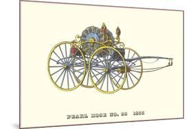 Pearl Hose Vintage Fire Wagon-null-Mounted Art Print