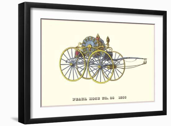 Pearl Hose Vintage Fire Wagon-null-Framed Art Print