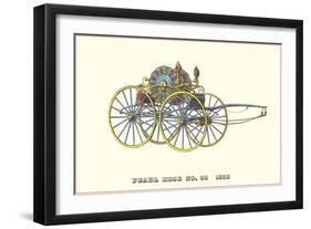 Pearl Hose Vintage Fire Wagon-null-Framed Art Print