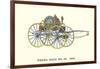 Pearl Hose Vintage Fire Wagon-null-Framed Art Print