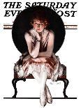 "Waiting," Saturday Evening Post Cover, April 14, 1923-Pearl L. Hill-Framed Giclee Print
