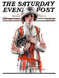 "Pensive Woman," Saturday Evening Post Cover, February 9, 1924-Pearl L. Hill-Giclee Print