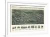 Pearl River, New York - Panoramic Map-Lantern Press-Framed Premium Giclee Print