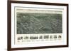 Pearl River, New York - Panoramic Map-Lantern Press-Framed Premium Giclee Print