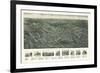 Pearl River, New York - Panoramic Map-Lantern Press-Framed Premium Giclee Print