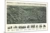 Pearl River, New York - Panoramic Map-Lantern Press-Mounted Premium Giclee Print