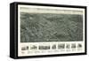 Pearl River, New York - Panoramic Map-Lantern Press-Framed Stretched Canvas