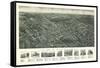 Pearl River, New York - Panoramic Map-Lantern Press-Framed Stretched Canvas