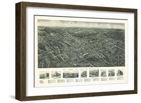 Pearl River, New York - Panoramic Map-Lantern Press-Framed Art Print