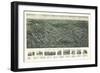 Pearl River, New York - Panoramic Map-Lantern Press-Framed Art Print