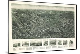 Pearl River, New York - Panoramic Map-Lantern Press-Mounted Art Print