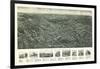 Pearl River, New York - Panoramic Map-Lantern Press-Framed Art Print