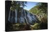 Pearl Shoal Waterfall, Jiuzhaigou (Nine Village Valley), UNESCO World Heritage Site, Sichuan provin-Michael Snell-Stretched Canvas