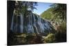 Pearl Shoal Waterfall, Jiuzhaigou (Nine Village Valley), UNESCO World Heritage Site, Sichuan provin-Michael Snell-Stretched Canvas