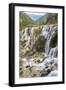 Pearl Shoal Waterfall (Zhenzhu Tan), Jiuzhaigou National Park, Sichuan, China-Peter Adams-Framed Photographic Print