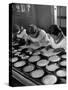 Pearl Sorters at Work Categorizing According to Size at Factory-Alfred Eisenstaedt-Stretched Canvas