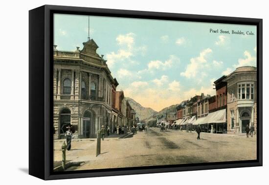 Pearl Street, Boulder-null-Framed Stretched Canvas