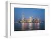 Pearl Tower over Pudong District Skyline and Huangpu River Shanghai, China-Michael DeFreitas-Framed Photographic Print