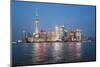 Pearl Tower over Pudong District Skyline and Huangpu River Shanghai, China-Michael DeFreitas-Mounted Photographic Print