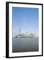 Pearl Tower over Pudong District Skyline and Huangpu River, Shanghai, China-Michael DeFreitas-Framed Photographic Print
