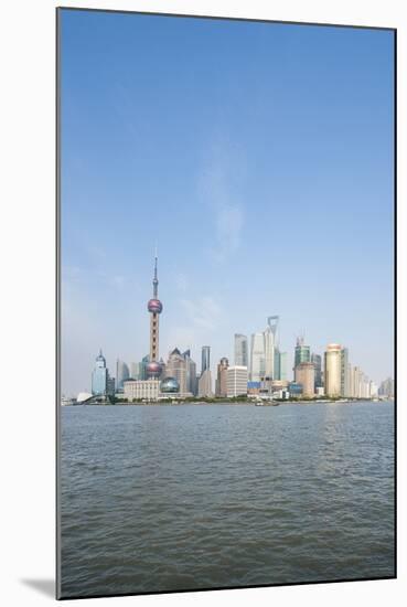 Pearl Tower over Pudong District Skyline and Huangpu River, Shanghai, China-Michael DeFreitas-Mounted Photographic Print