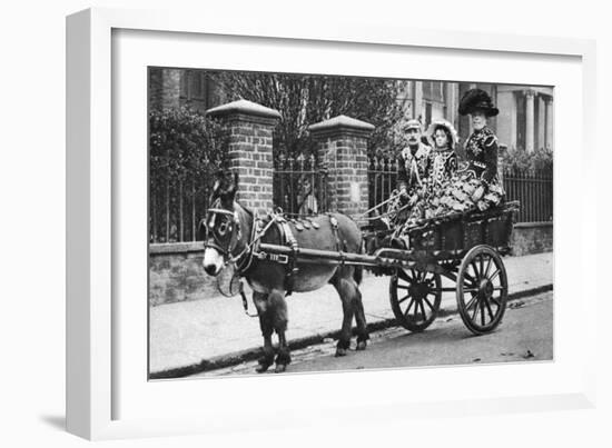 Pearly Family in their Donkey-Drawn Moke, London, 1926-1927-McLeish-Framed Giclee Print