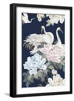 Pearly White Cranes I-Eva Watts-Framed Art Print