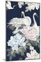 Pearly White Cranes I-Eva Watts-Mounted Art Print