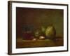 Pears and a Cup of Wine-Jean-Baptiste Simeon Chardin-Framed Giclee Print