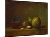 Pears and a Cup of Wine-Jean-Baptiste Simeon Chardin-Mounted Giclee Print