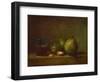 Pears and a Cup of Wine-Jean-Baptiste Simeon Chardin-Framed Giclee Print