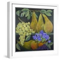 Pears and Grapes-Jennifer Abbott-Framed Giclee Print