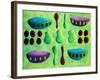 Pears and Plums, 2003-Julie Nicholls-Framed Giclee Print